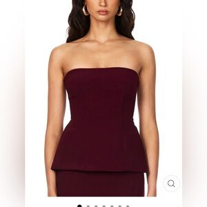 NEW Nookie Caroline Strapless Wine Top (also selling matching skirt)